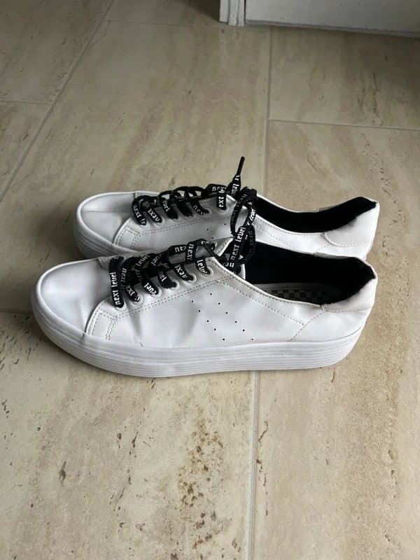 Bershka White lace up shoes