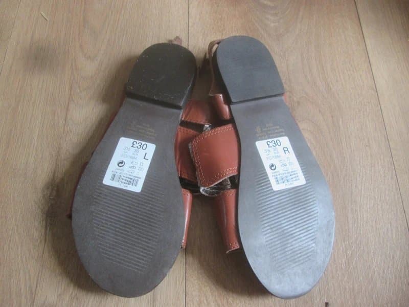 Next Next size 3 brown silver flat sandals leather good condition