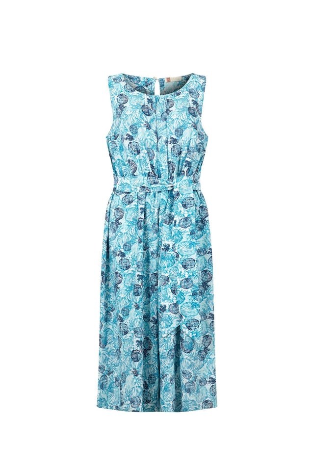 Weird Fish Weird Fish Women's Nalani Printed Viscose Jumpsuit in Dark Blue - 2