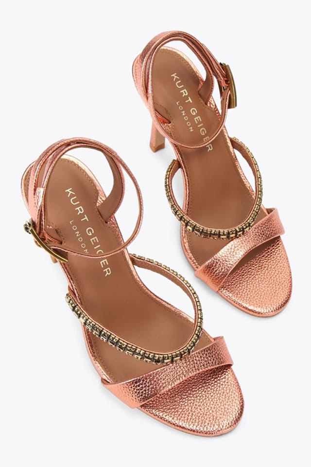 Kurt Geiger London Kurt Geiger London Women's 'Crystal Strap Sandal 90' Heels in Peach - 2