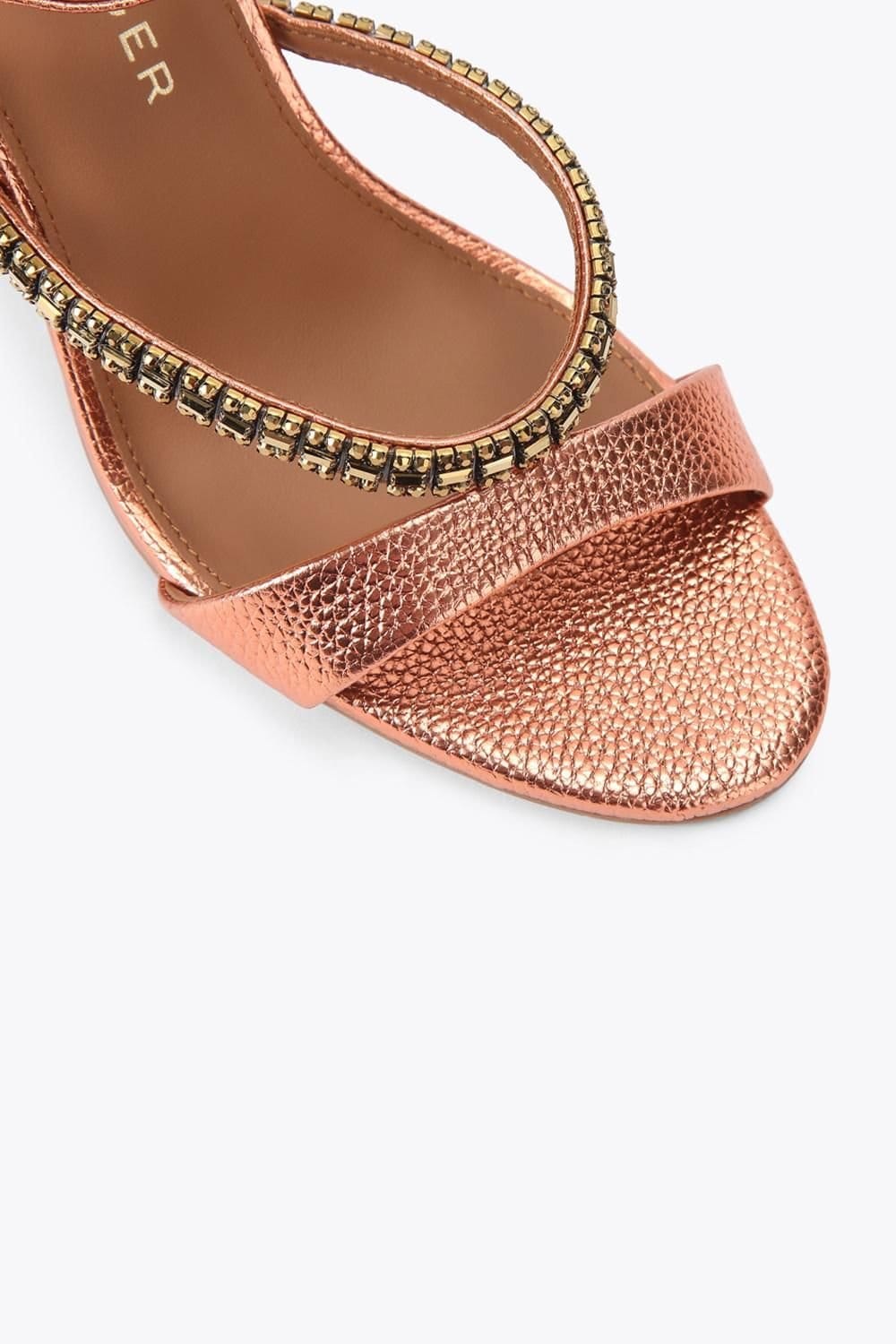 Kurt Geiger London Kurt Geiger London Women's 'Crystal Strap Sandal 90' Heels in Peach - 4