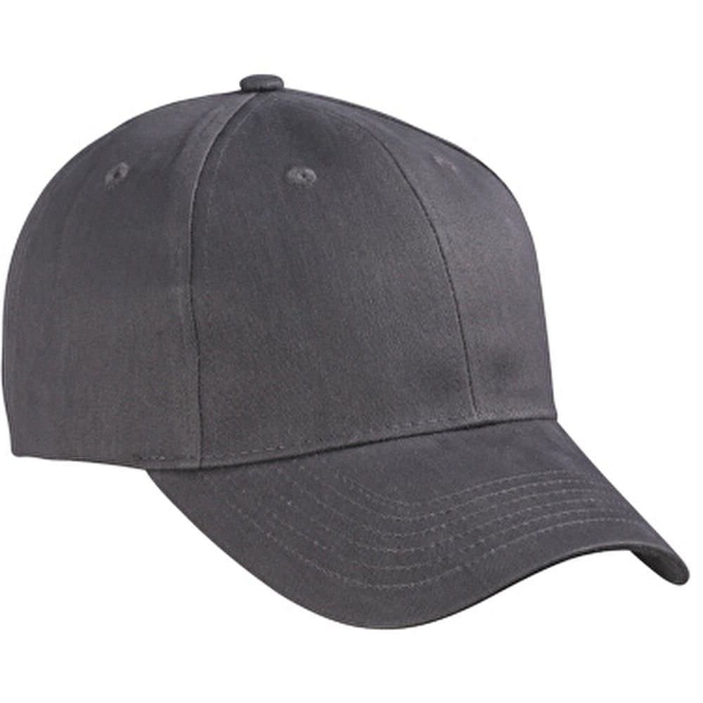 Myrtle Beach Myrtle Beach Men's 6 Panel Brushed Cotton Baseball Cap in Dark Grey