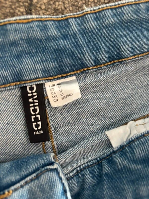 H&M H and m 18 denim blue festival party holiday beach summer same day post