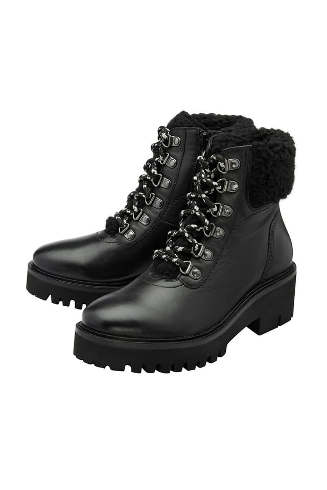 Ravel Ravel Women's 'Ingram' Leather Flat Ankle Boots in Black - 2