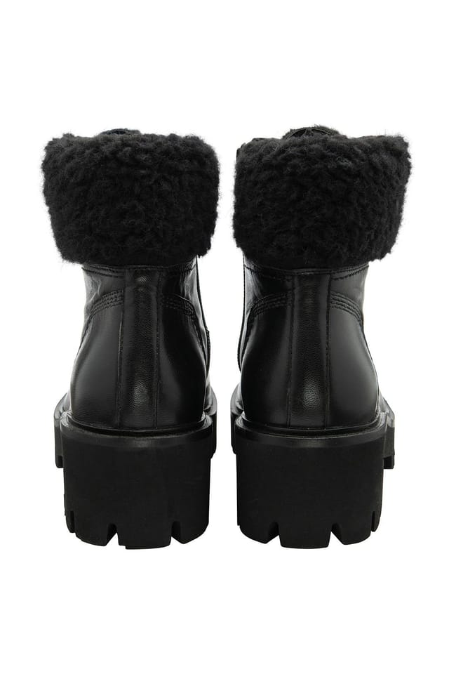 Ravel Ravel Women's 'Ingram' Leather Flat Ankle Boots in Black - 3