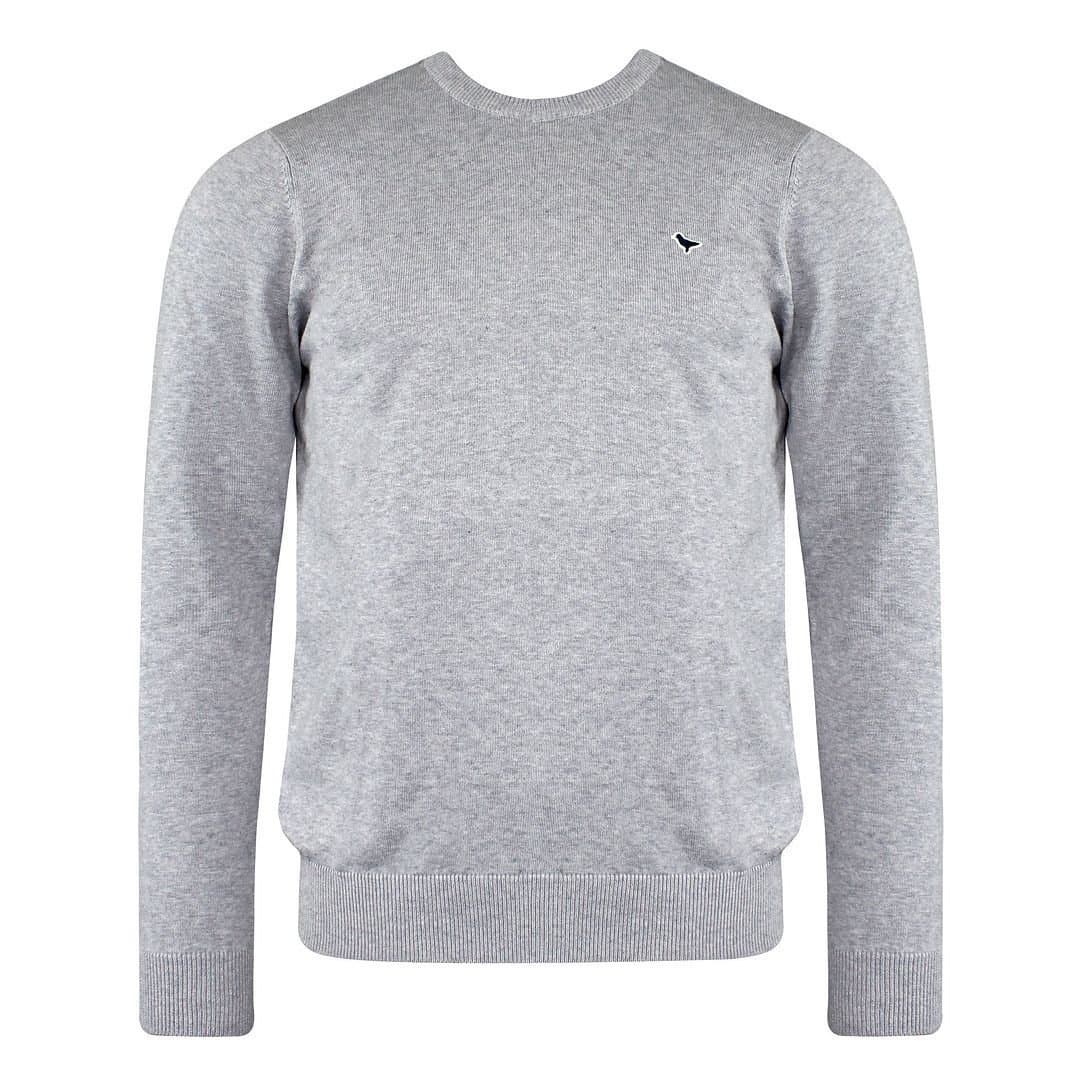Weekend Offender Weekend Offender Grey Napoli Crew Neck Sweater