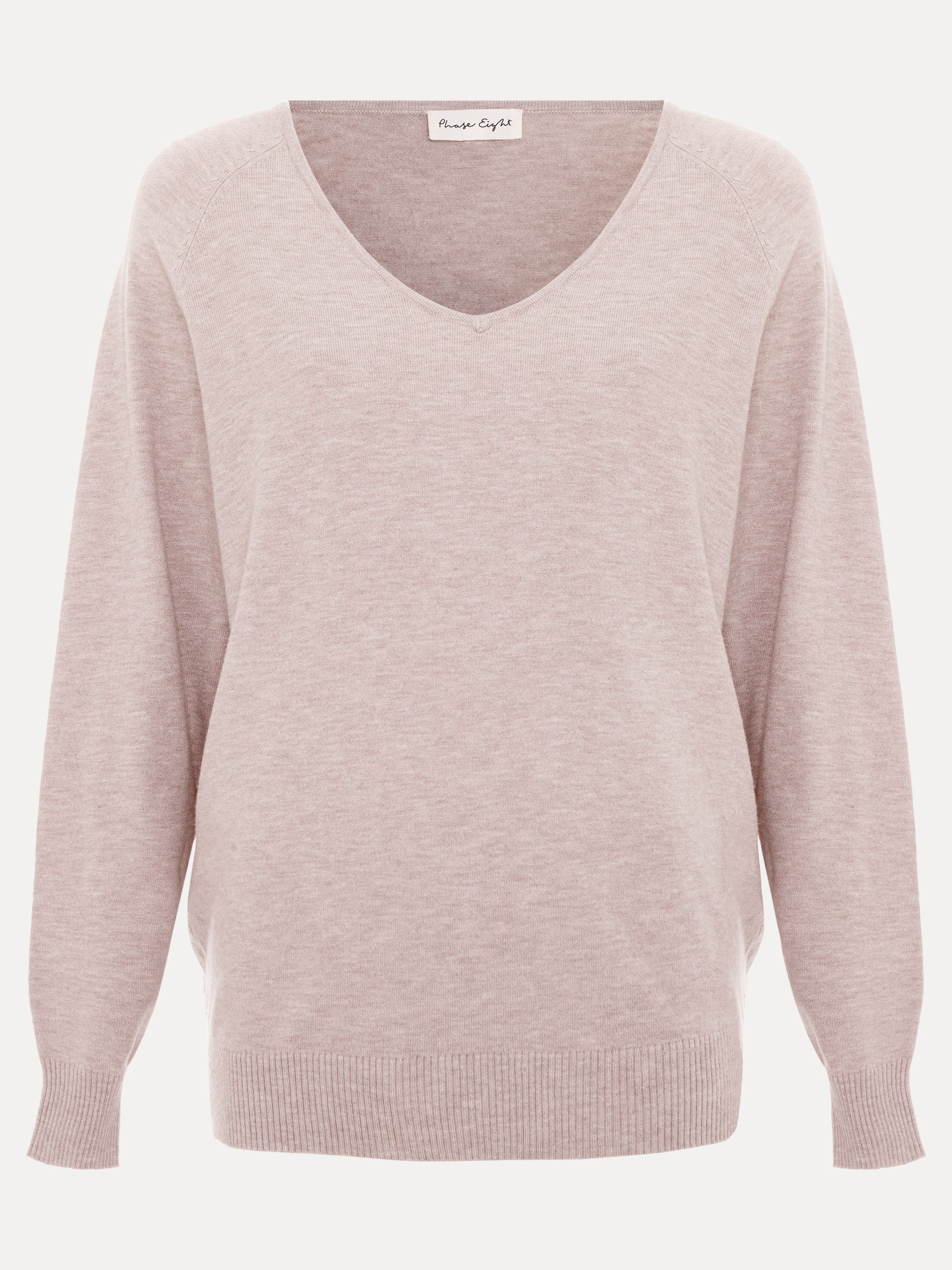 Phase Eight Phase Eight Women's Senita Fine Knit V-Neck Jumper in Cream - 2