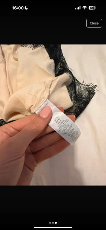 ASOS Satin lace trim top