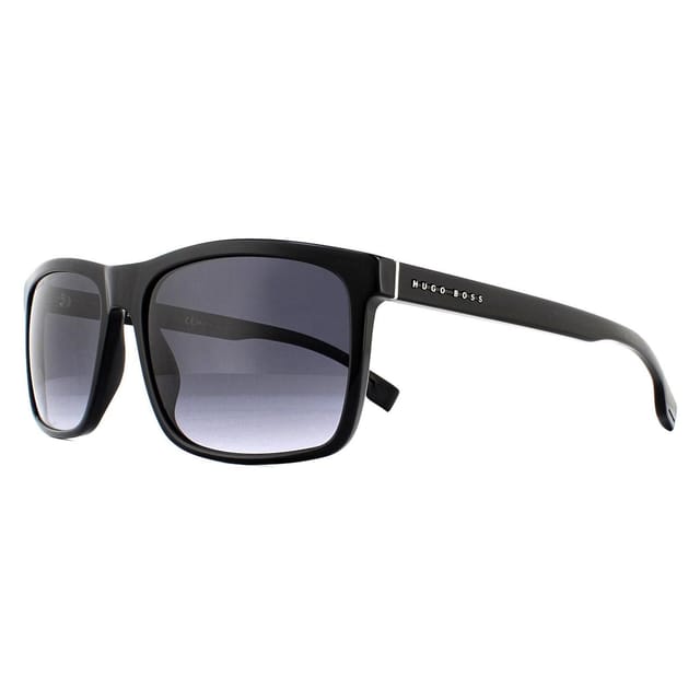 Hugo Boss Hugo Boss Men's Rectangle Black Grey Sunglasses - 2
