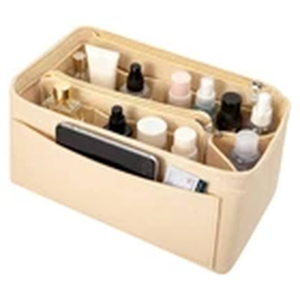 EONLION EONLION Women's Beige Premium Felt Bag Organizer Insert Multi-Pocket Handbag Organizer