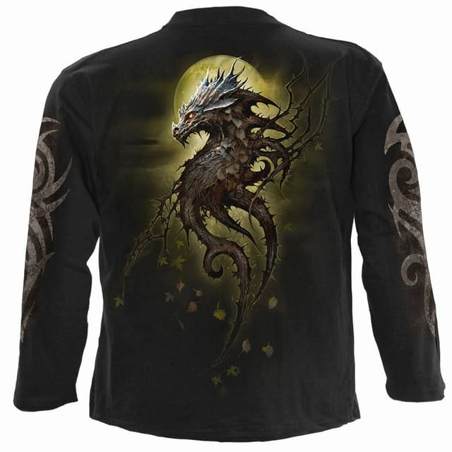 Spiral Spiral Men's OAK DRAGON - Longsleeve T-Shirt Black - 2