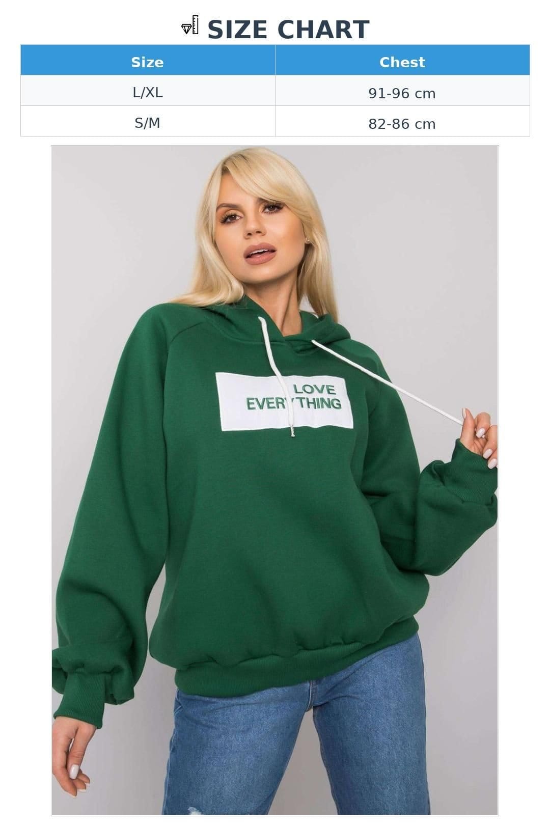 Love Lace Love Lace Women's Embroidered Logo Hooded Sweatshirt in Green - 4