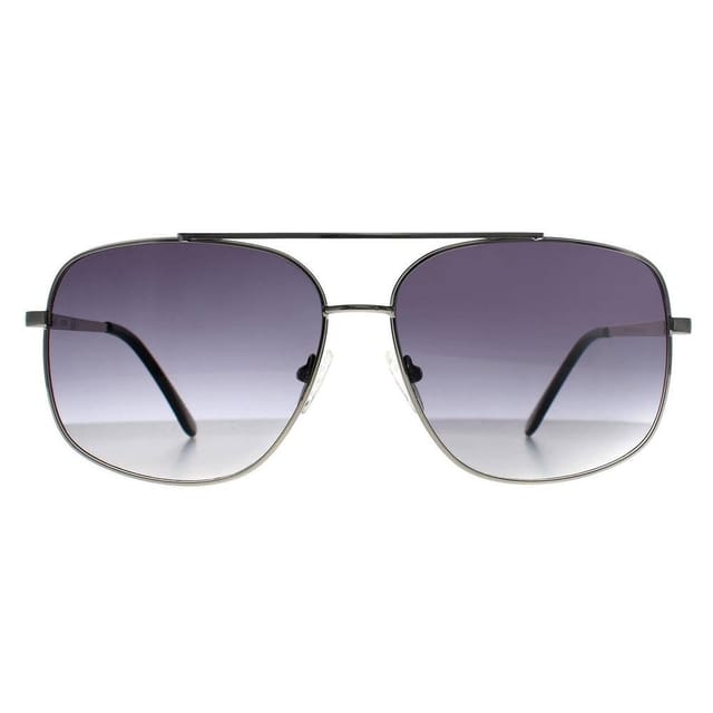 Guess Guess Men's Aviator Shny Light Nickeltin Smoke Gradient GF0207 in Silver - 2