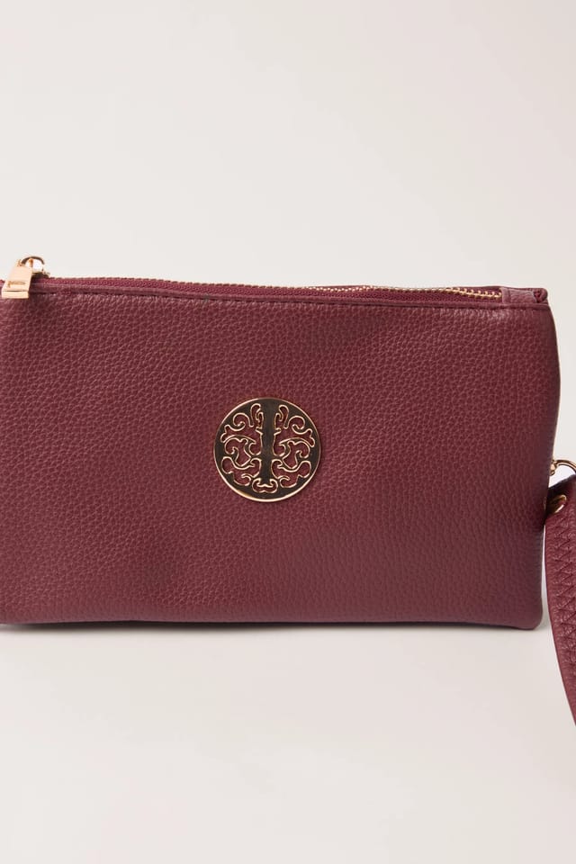 Blue Vanilla Detailed Zip Up Purse With Detachable Strap - 3