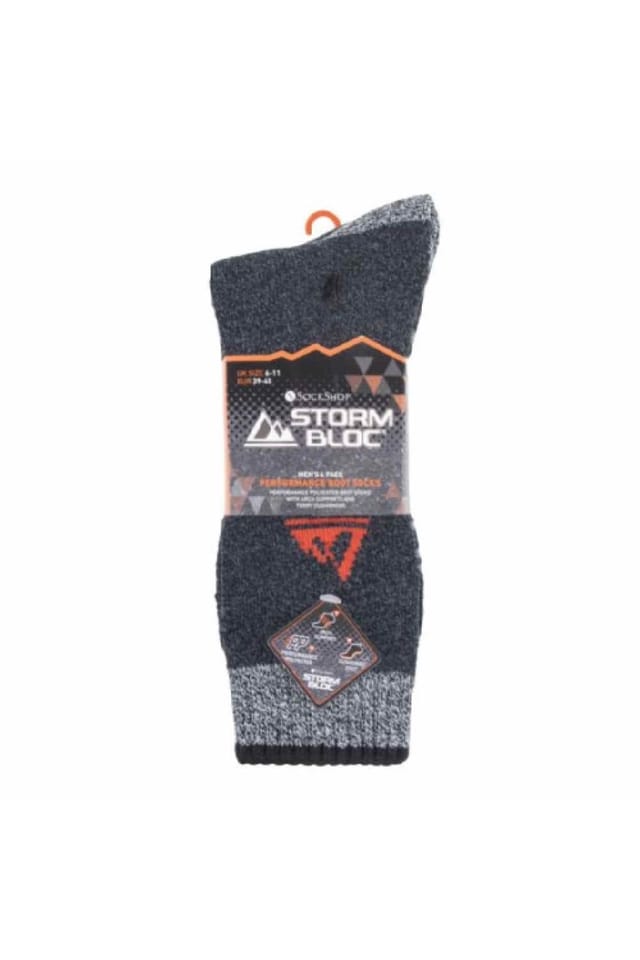 SOCKSHOP Storm Bloc SOCKSHOP Storm Bloc Men's 4 Pack Cushion Sole Hiking Work Boot Socks in Black - 2