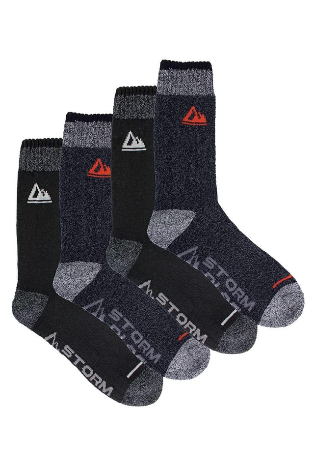 SOCKSHOP Storm Bloc SOCKSHOP Storm Bloc Men's 4 Pack Cushion Sole Hiking Work Boot Socks in Black - 3