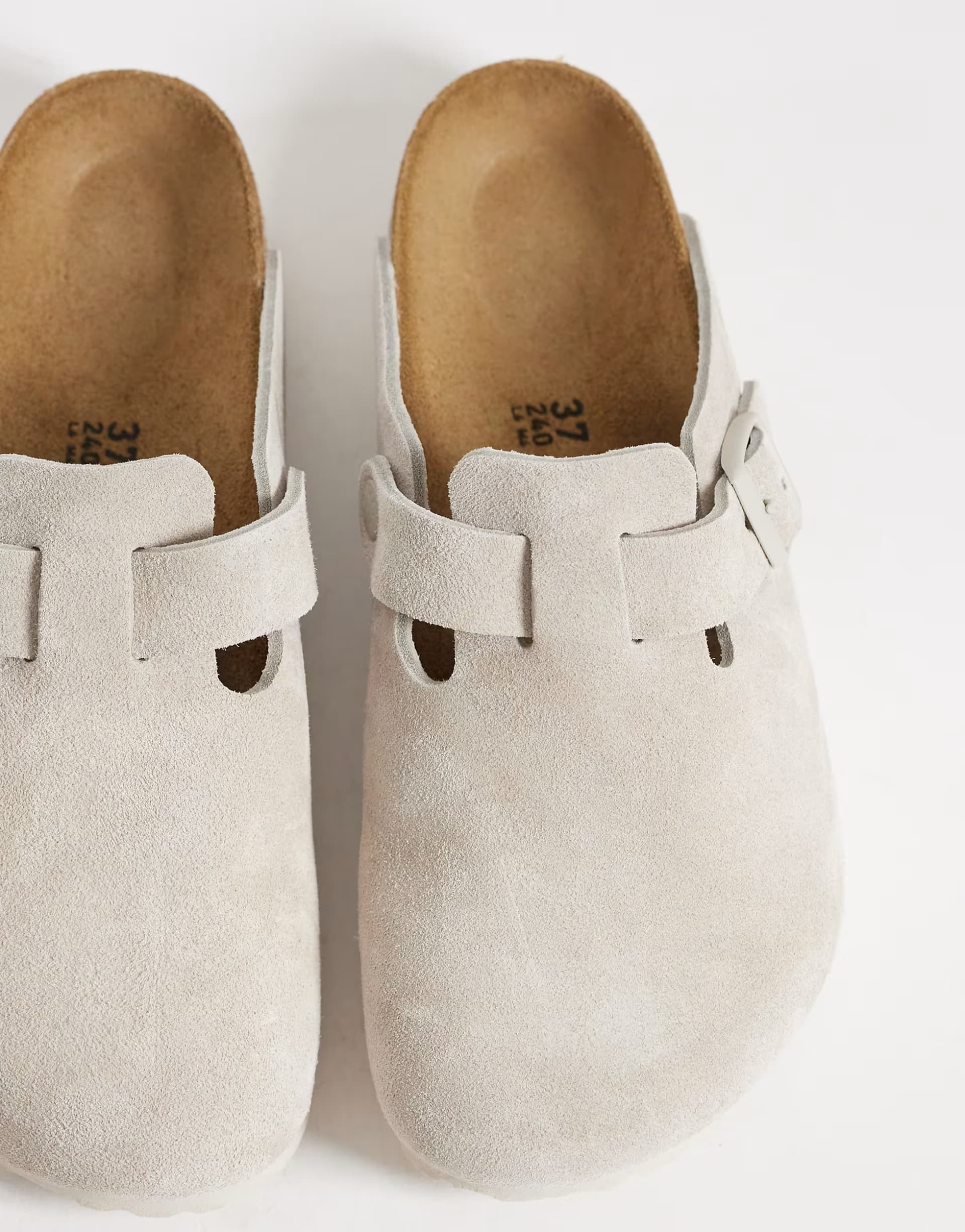 ASOS Birkenstock Unisex Boston suede clogs in oyster