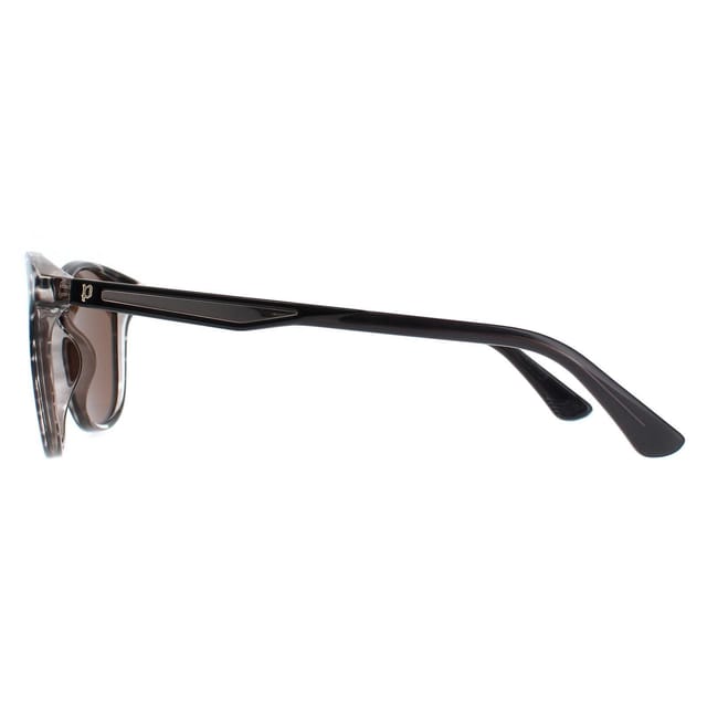 Police Police Men's Round Striped Grey Brown Polarized SPLF18E - 3