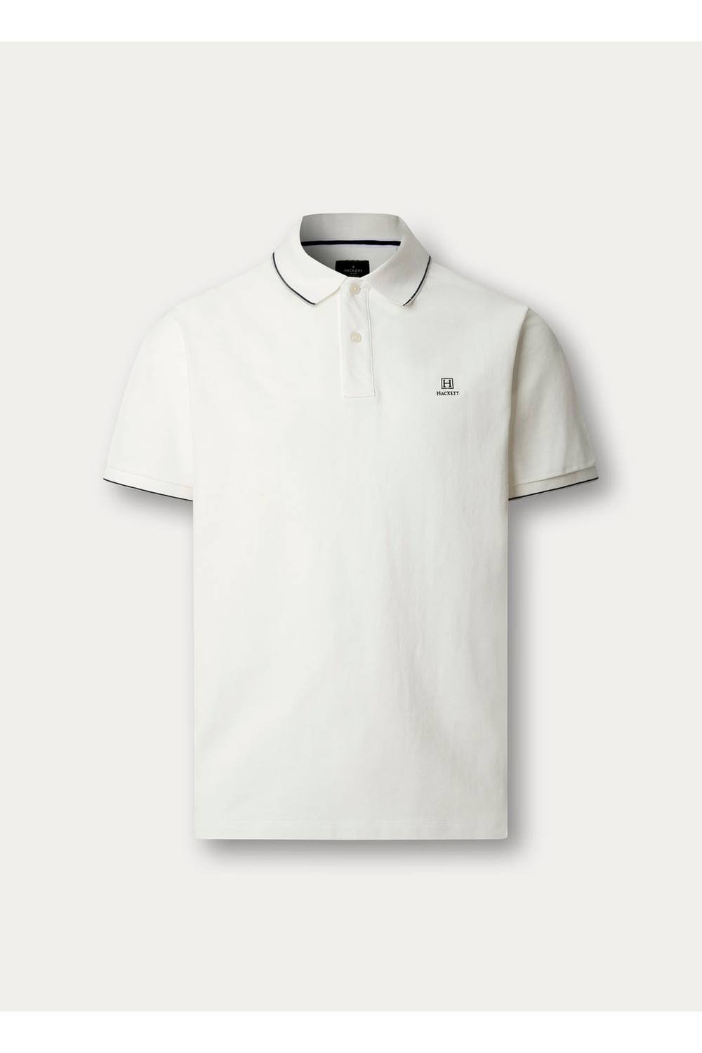 Hackett Hackett Men's Heritage H Tipped Polo Off-White - 2