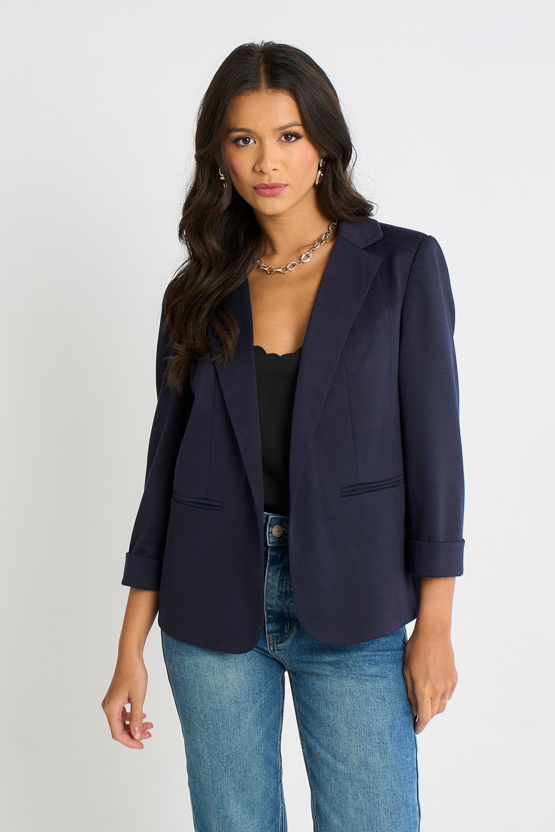 Gini London Gini London Navy Ponte Jacket