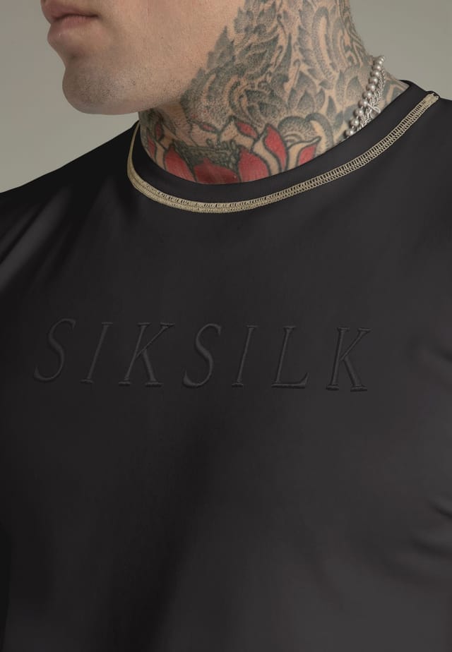 SikSilk SikSilk Men's Muscle Fit T-Shirt in Black - 2