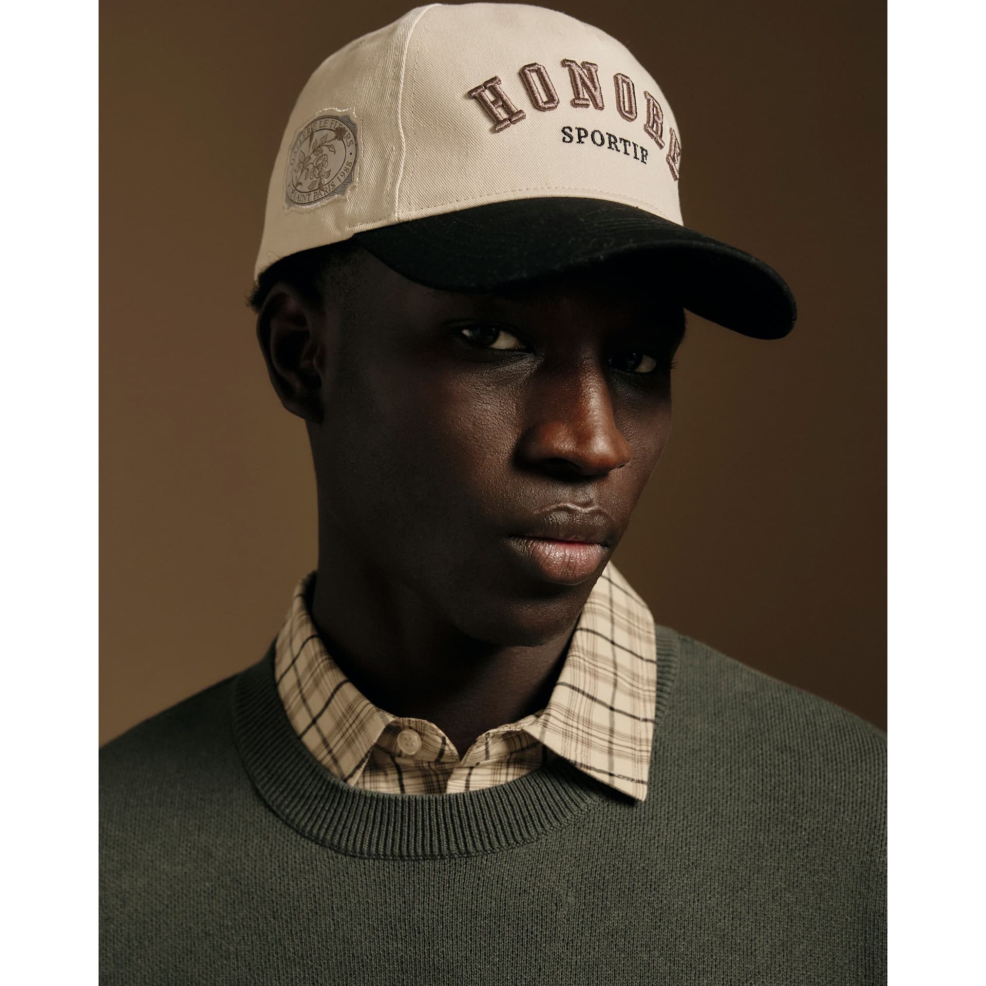 River Island Mens River Island Cream Honore Sportif Cap