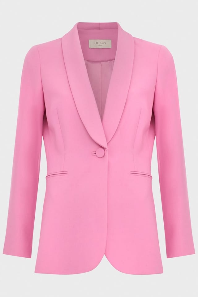 Hobbs London Hobbs London Women's Felicity Longline Blazer in Bright Pink - 2