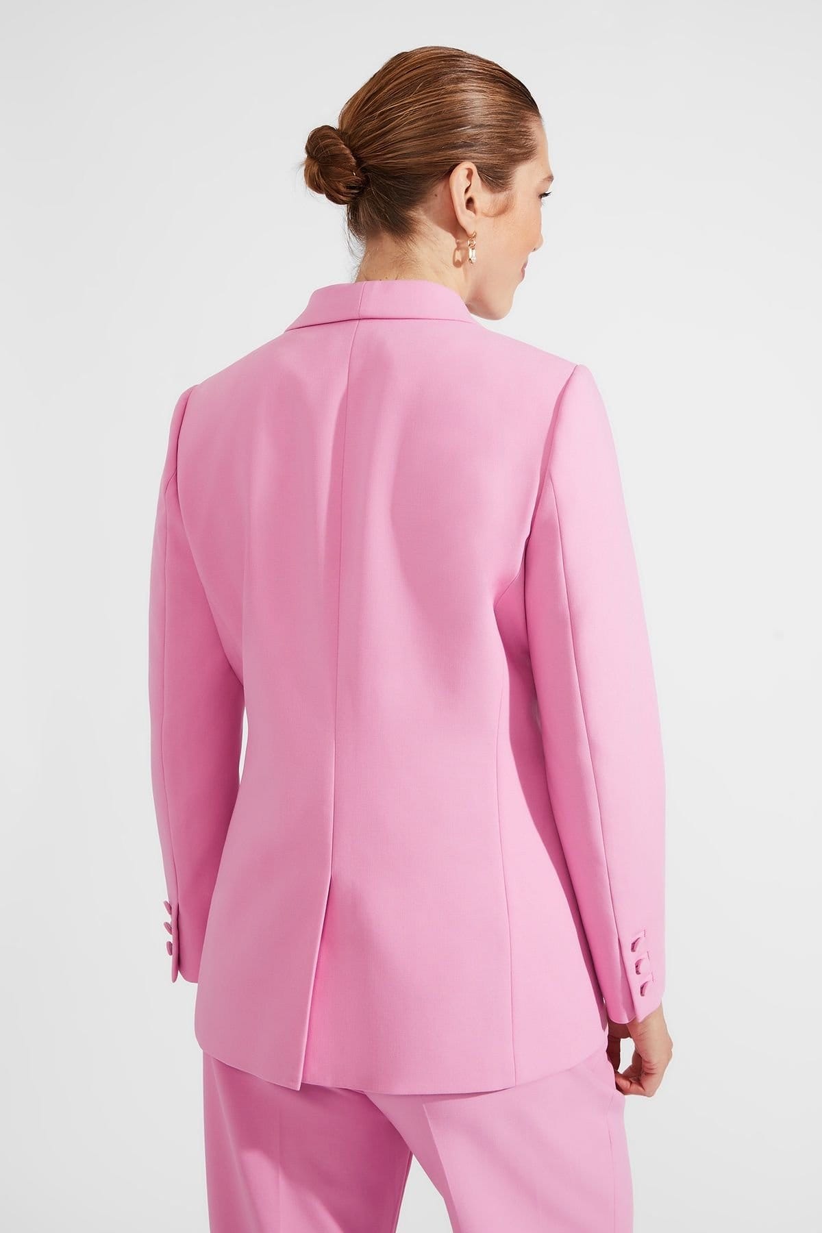 Hobbs London Hobbs London Women's Felicity Longline Blazer in Bright Pink - 4