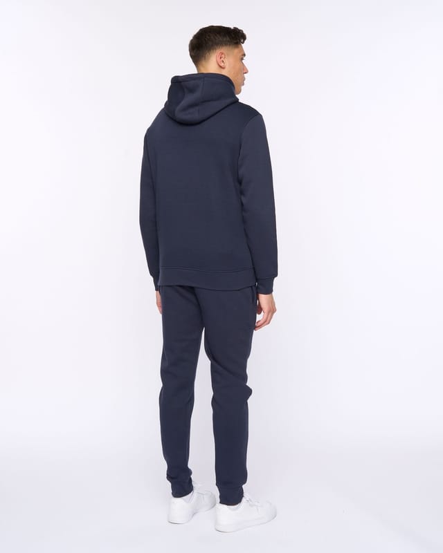 Duck&Cover Duck&Cover Merchell Men's Premium Cotton-Rich Hoodie & Cuffed Jogger Two-Piece Set in Navy - 2