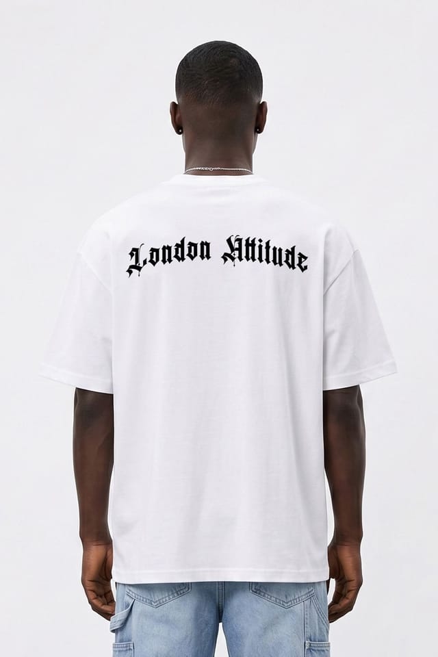 LONDON ATTITUDE LONDON ATTITUDE Men's Original Creators Doberman Oversized Heavyweight White T-Shirt - 2