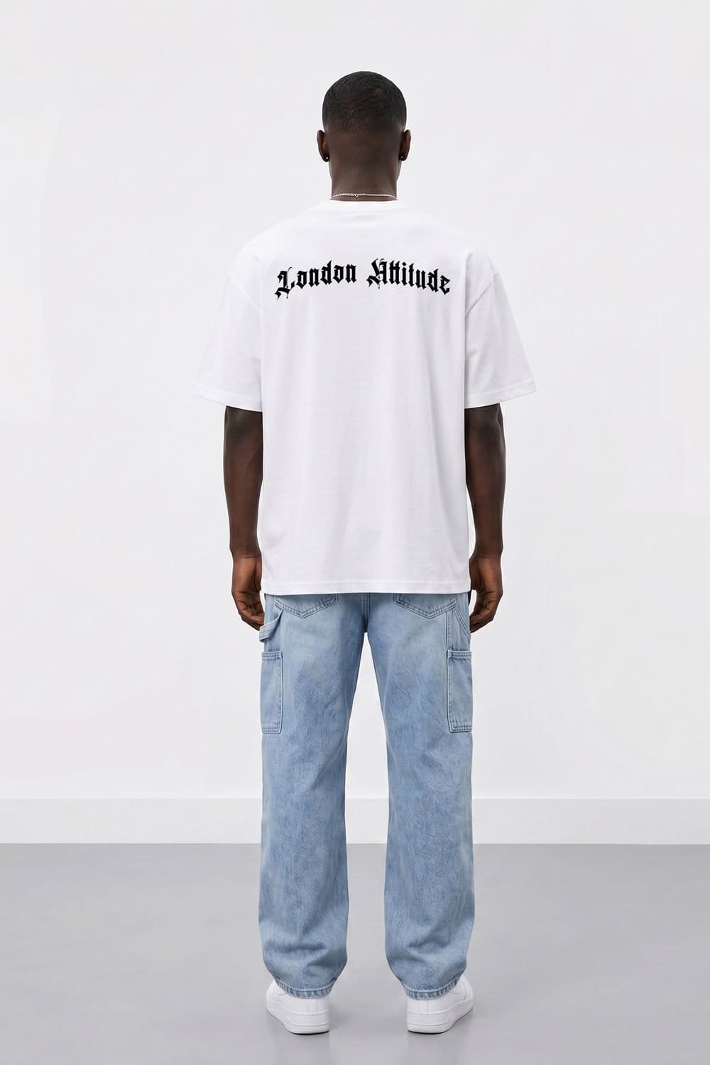 LONDON ATTITUDE LONDON ATTITUDE Men's Original Creators Doberman Oversized Heavyweight White T-Shirt - 4