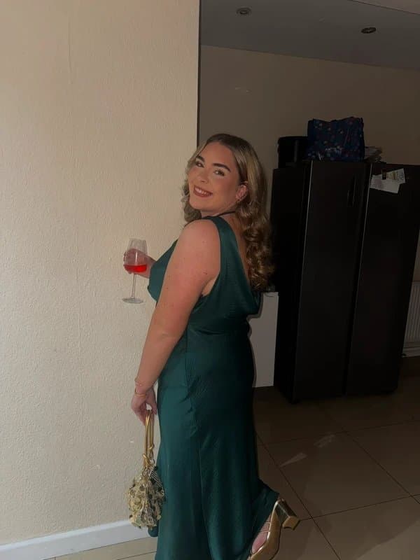 ASOS ASOS teal satin maxi dress