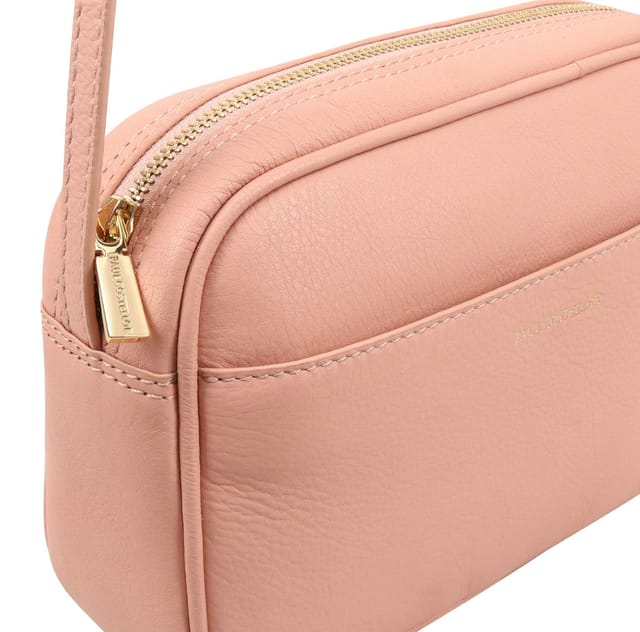 Paul Costelloe Paul Costelloe Women's Cooper Leather Cross Body Bag in Coral - 3