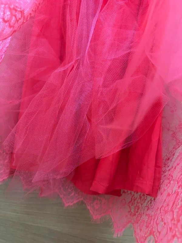 Little Mistress Beautiful skirt embroidered net mesh lace tulle festival