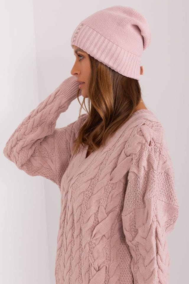 Love Lace Love Lace Women's Style Winter Hat with Adjustable Strap Everyday Closure in Pink - 2