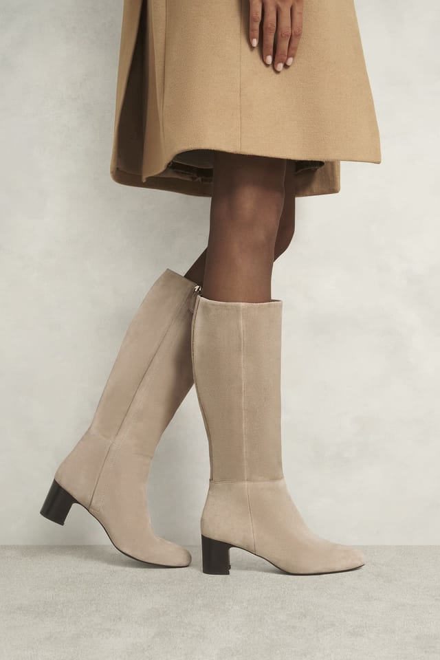 Hobbs London Hobbs London Women's Caroline Zip Fastening Knee High Boots in Light Tan - 3