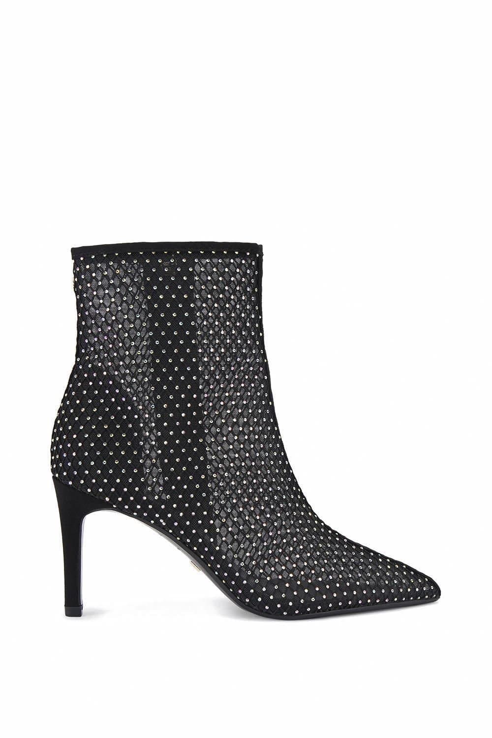 KG Kurt Geiger KG Kurt Geiger Women's 'Angel Ankle' Black Mesh Stiletto Boots