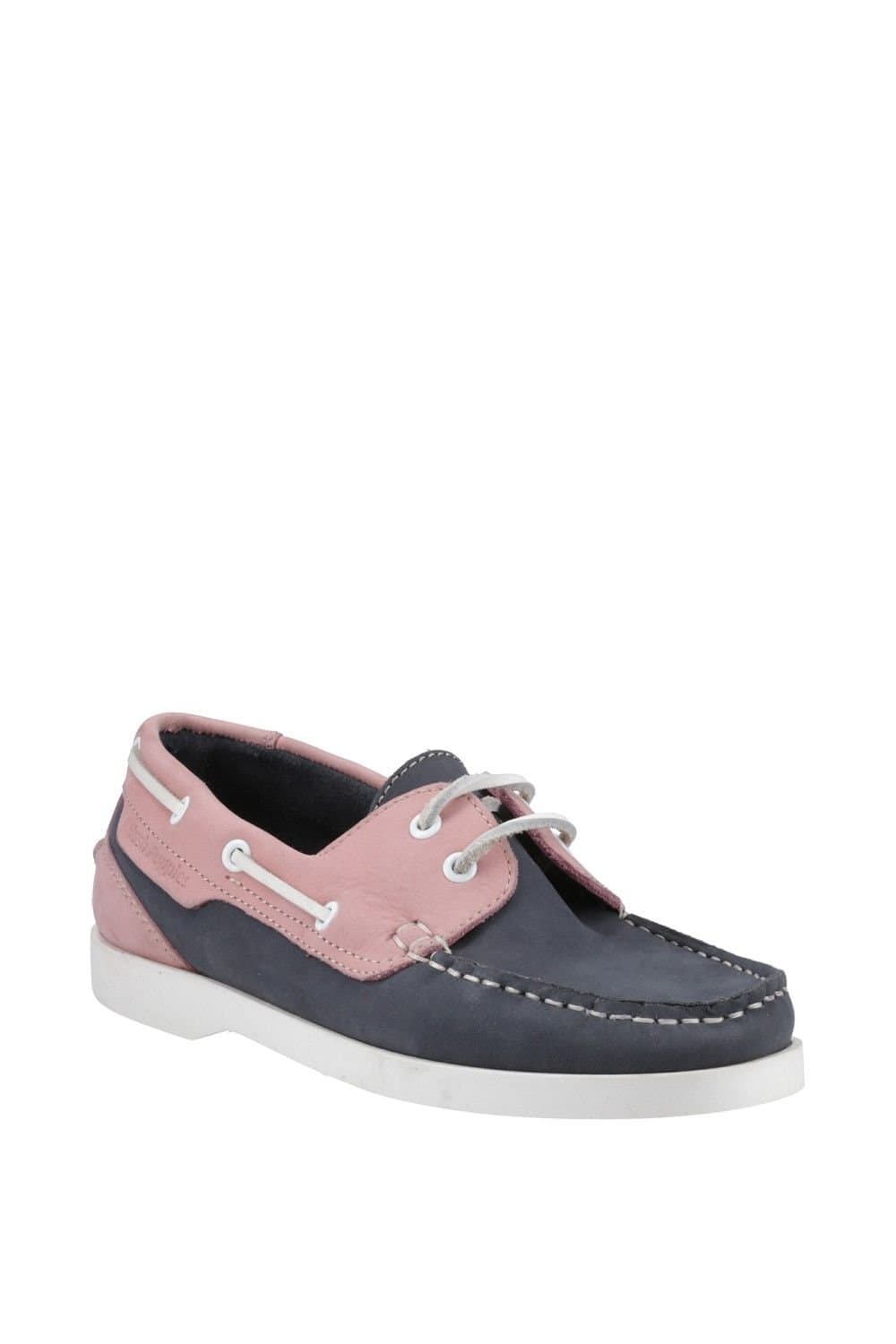 Hush Puppies Hush Puppies Navy Leather Boat Shoe