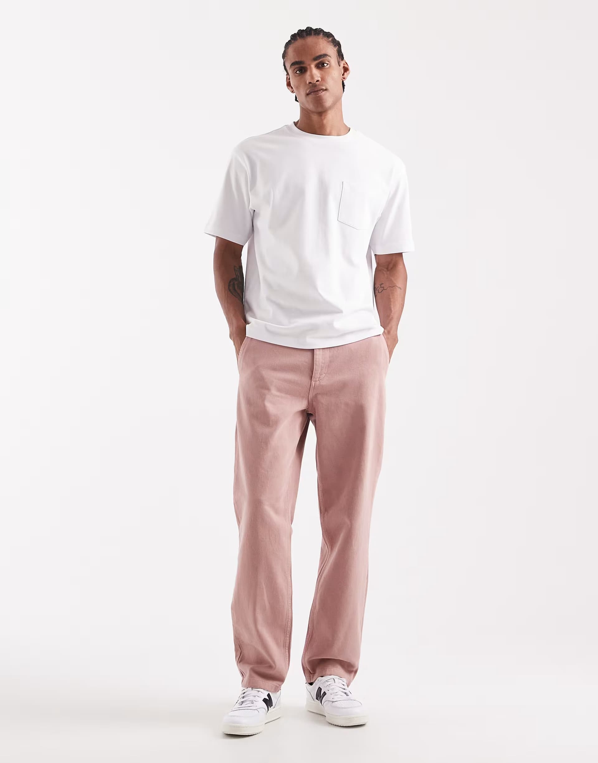 ASOS ASOS DESIGN straight chino in pink