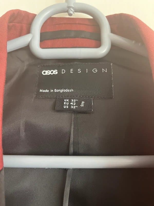 ASOS Design Maroon/ red formal jacket