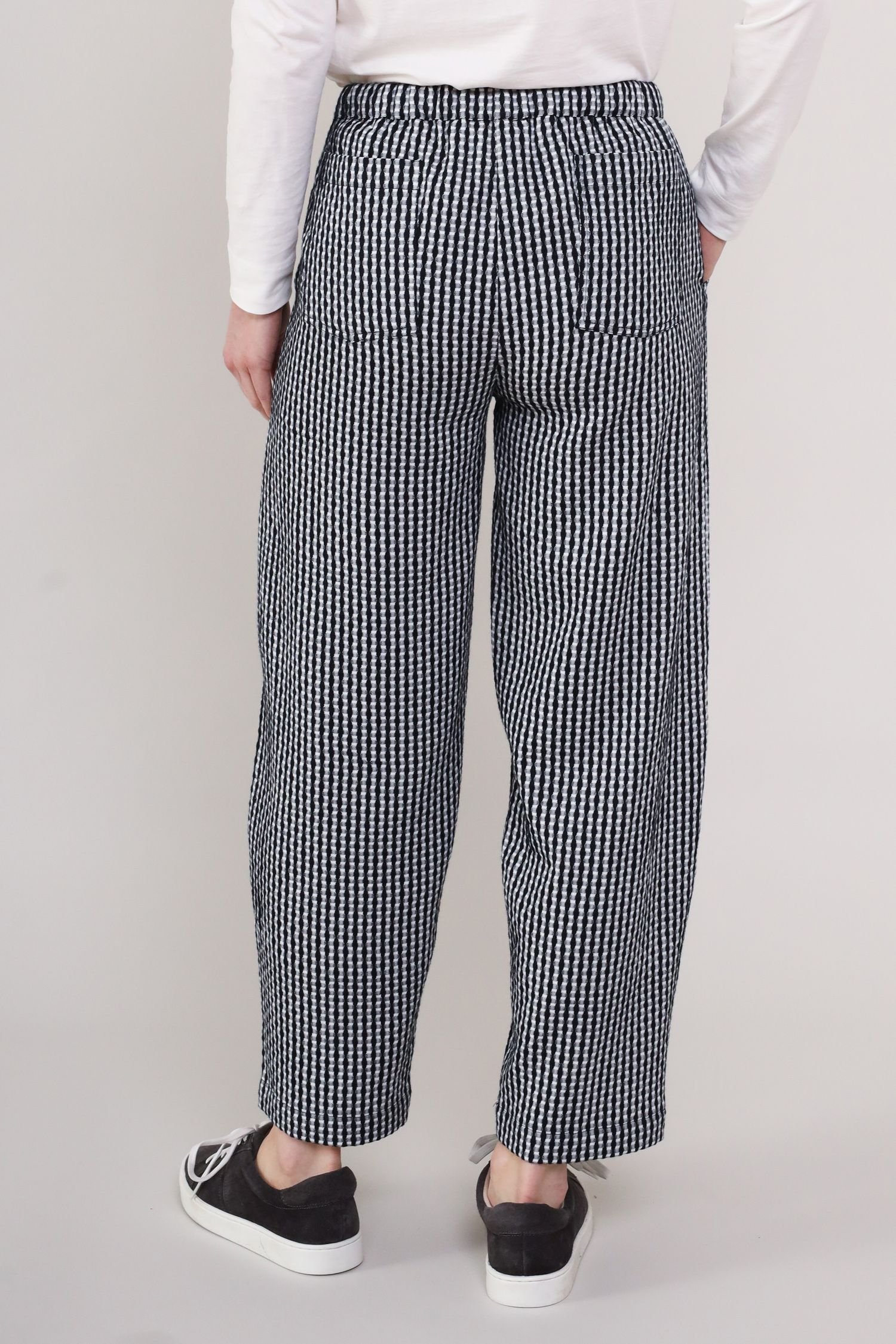 Nomads Clothing Nomads Clothing Women's Cotton Check Trousers in Black - 4