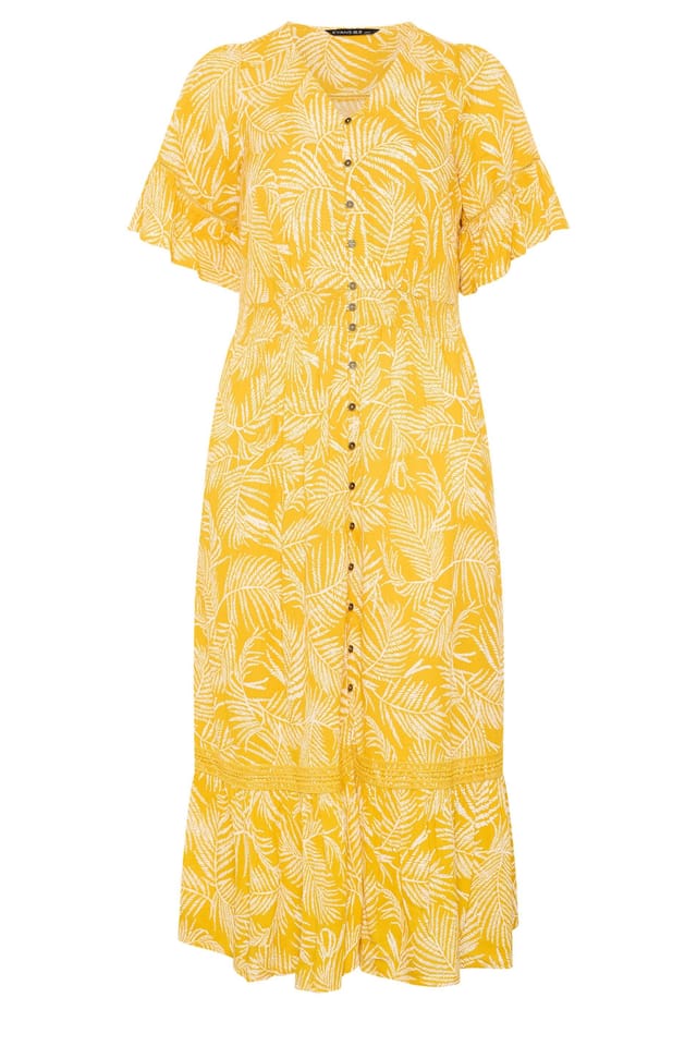 Evans Evans Women's Boho Print Maxi Dress in Yellow - 2
