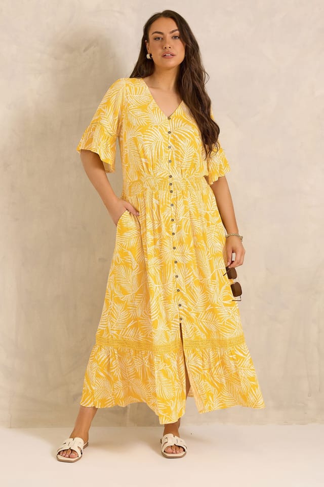 Evans Evans Women's Boho Print Maxi Dress in Yellow - 3