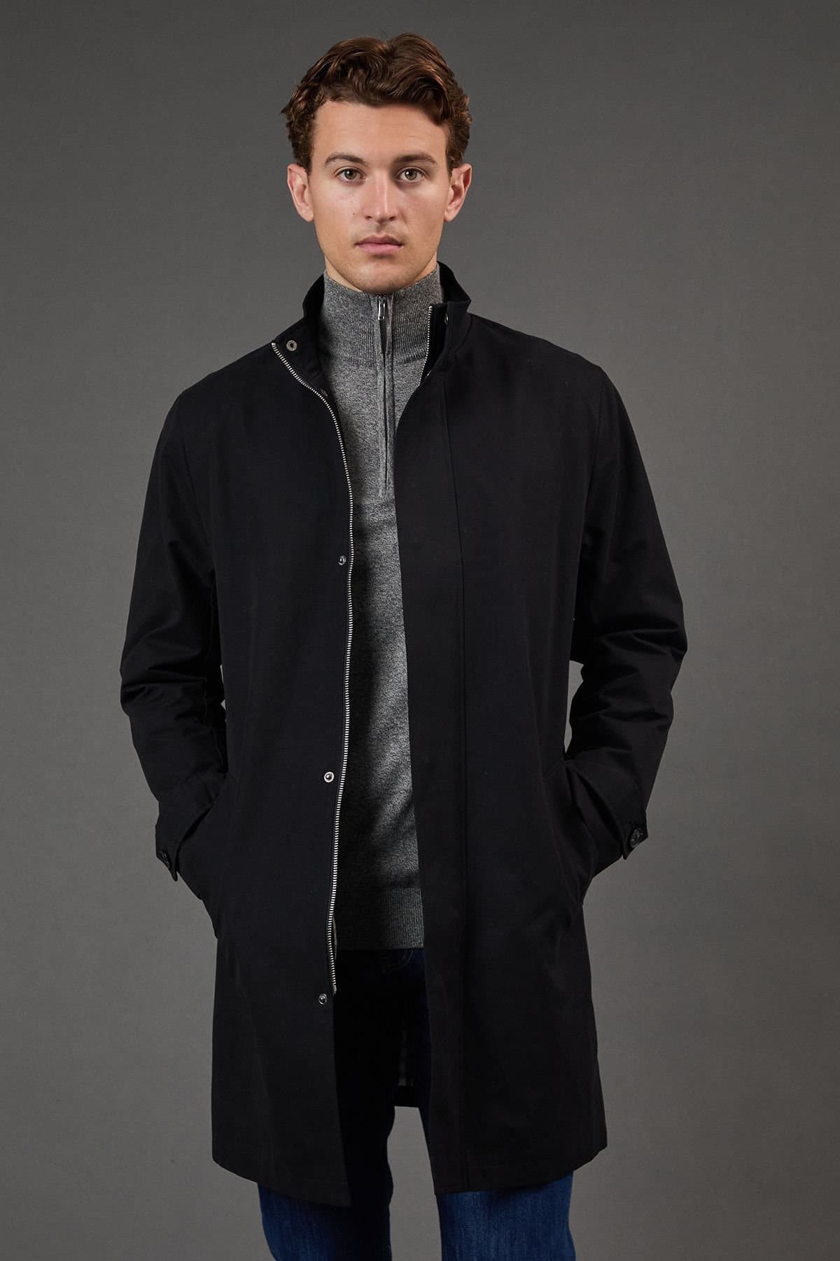 Burton Burton Men's Black Smart Funnel Neck Mac