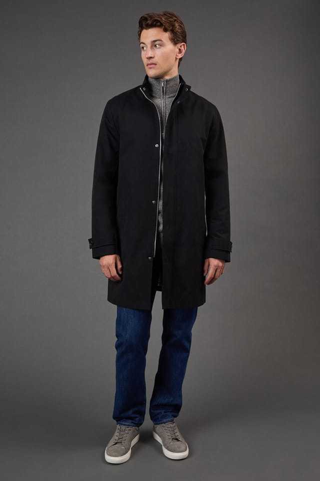 Burton Burton Men's Black Smart Funnel Neck Mac - 2