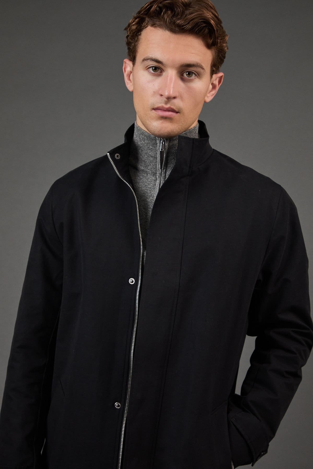 Burton Burton Men's Black Smart Funnel Neck Mac - 4