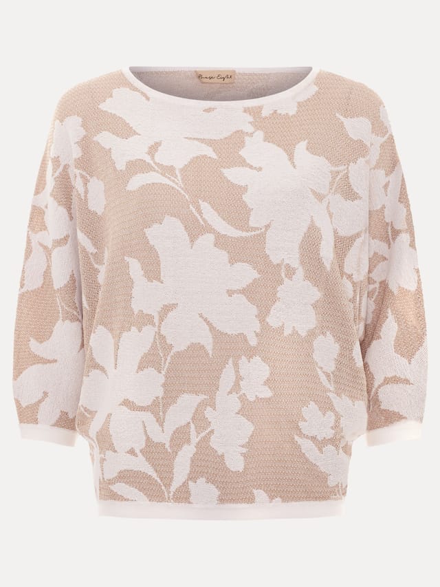 Phase Eight Phase Eight Women's Batwing Knitted Jumper in Light Beige - 2