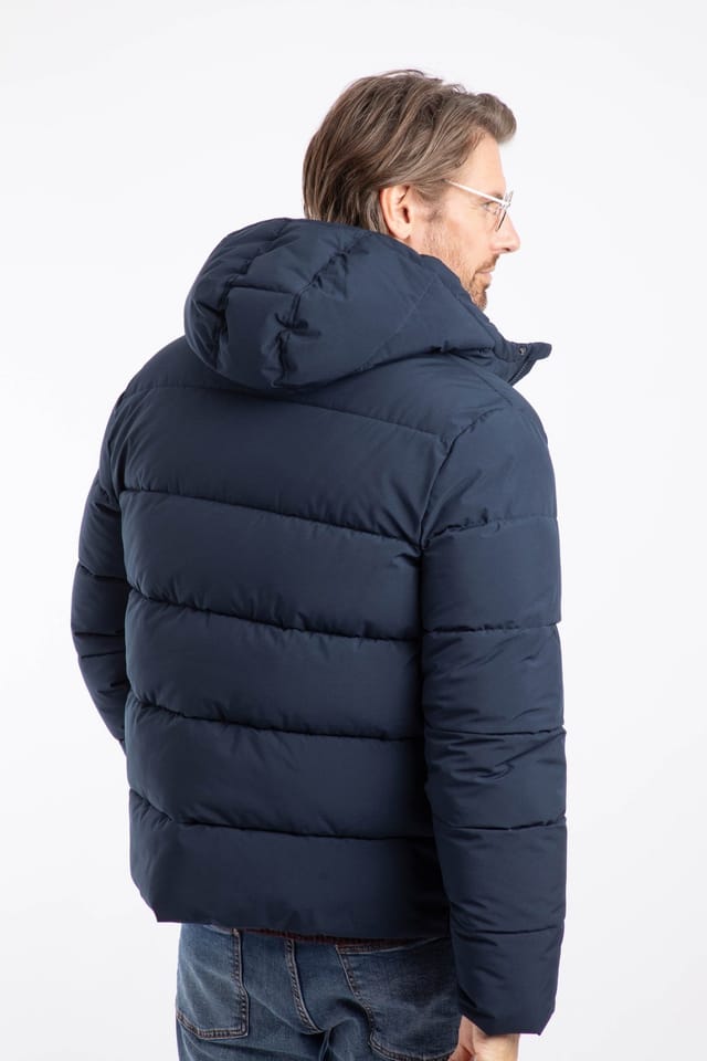 Weird Fish Weird Fish Men's Calderwood Heavy Weight Padded Jacket in Midnight - 3