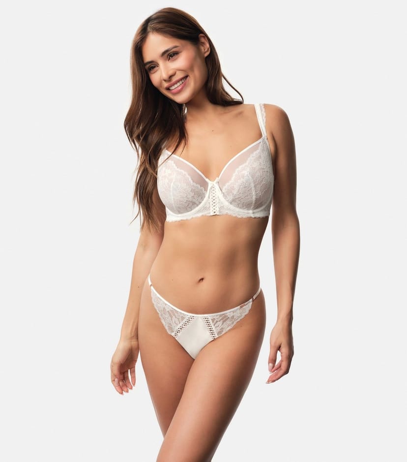 Dorina Women's Off White Underwired Lace Bra Dorina New Look - 1