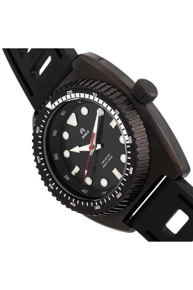 Shield Shield Dreyer Men's Diver Strap Watch in Black - 3
